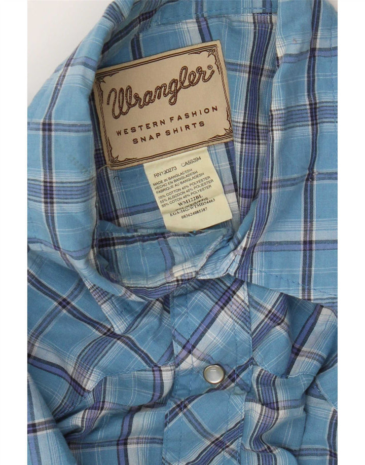 Camicia da uomo Wrangler 2XL in cotone a quadri blu