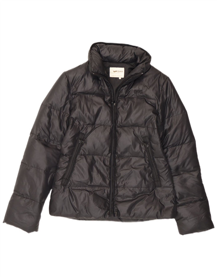 Gas Womens Hooded Padded Jacket UK 14 Medium Black Polyamide