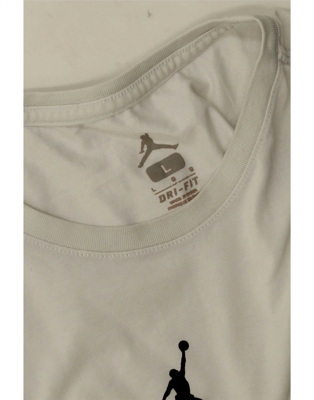 Jordan Mens Dri Fit T-Shirt Top Large White