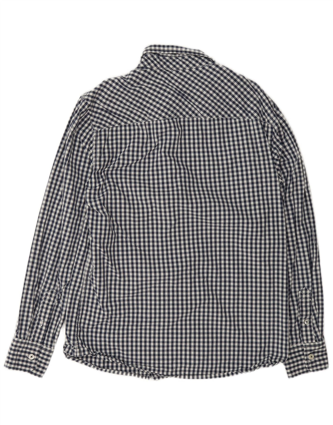 Mustang Herre Slim Fit skjorte Medium Marineblå Gingham Cotton