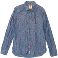 PEPE JEANS Camisa ajustada de hombre en algodón floral azul medio