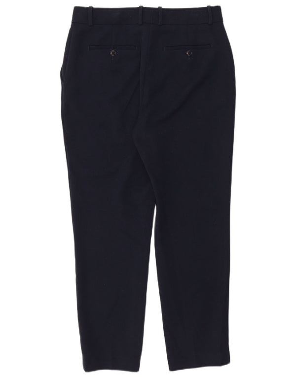 Reiss Womens Slim Chino Trousers UK 12 Medium W32 L27 Navy Blue Polyester