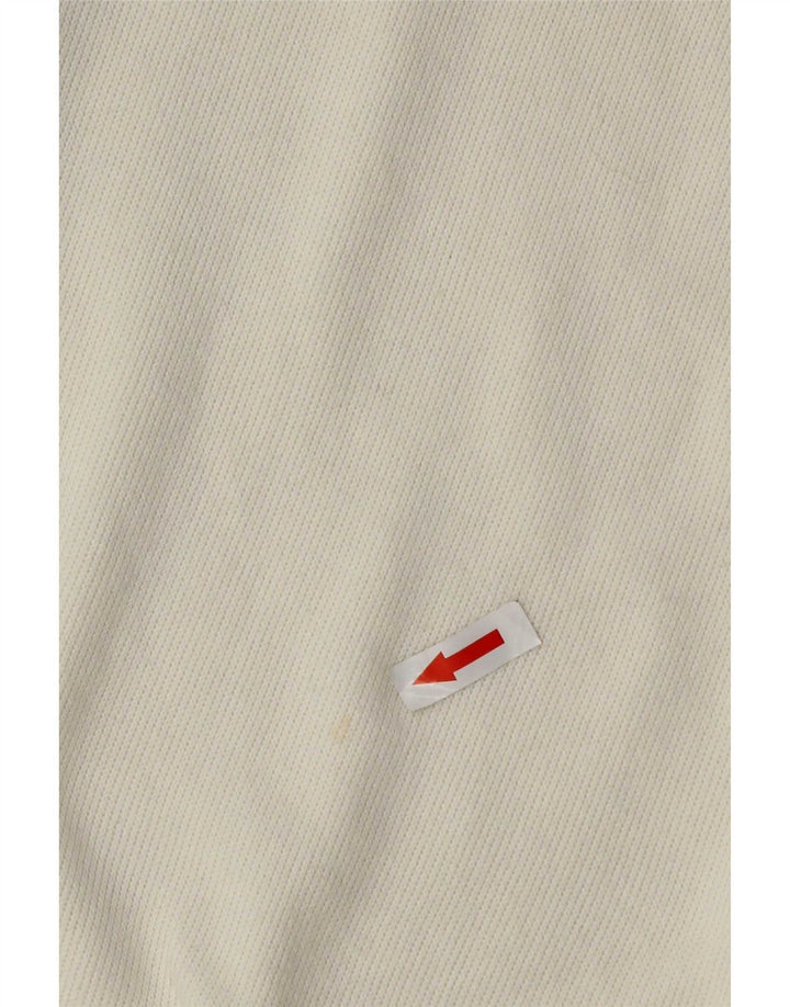 Zara Womens Crop Roll Neck Top Long Sleeve UK 14 Medium Off White
