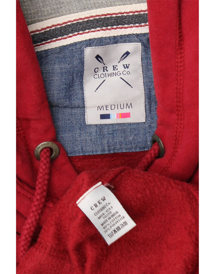 Crew Clothing Mens Hoodie Jumper Medium Red Cotton