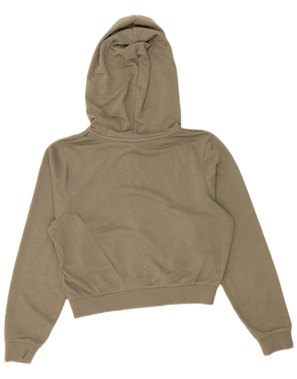 Nike Pull à capuche zippé surdimensionné pour femme UK 6 XS Coton kaki
