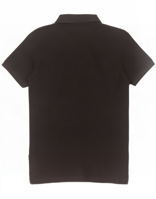 Superdry Herren-Poloshirt aus mittelschwarzer Baumwolle