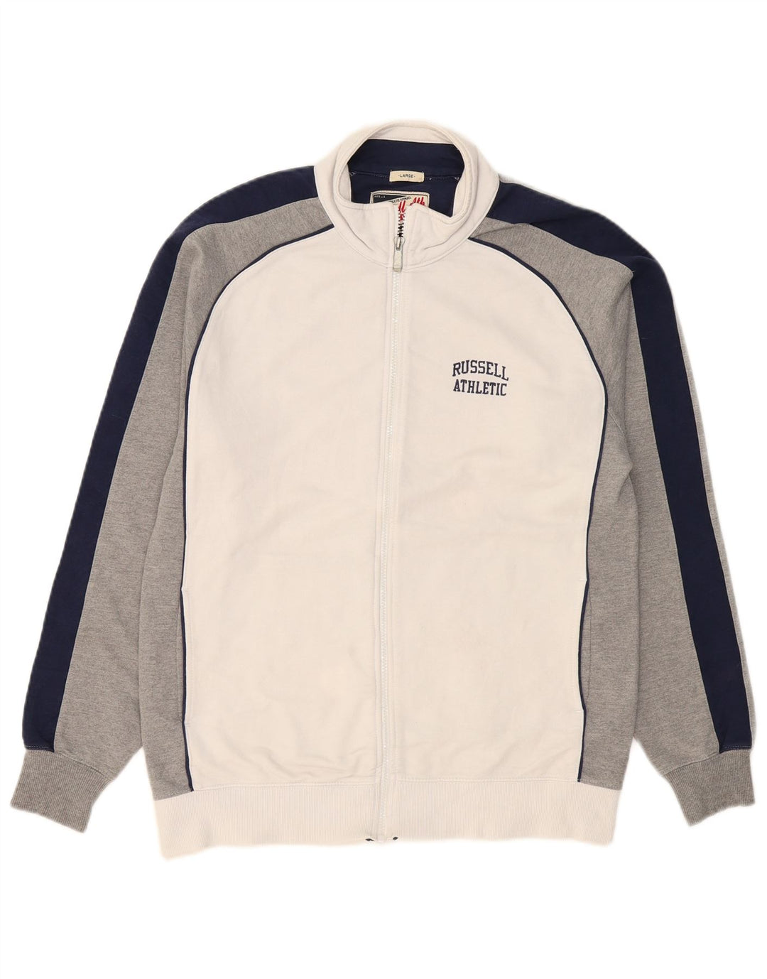 RUSSELL ATHLETIC Veste de Survêtement pour Homme Grand Blanc Colorblock Coton