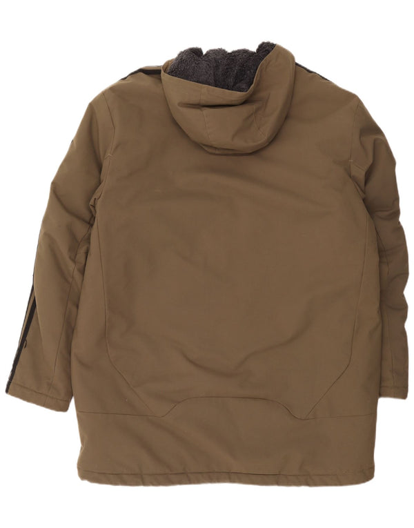 Adidas Abrigo cortavientos con capucha para hombre UK 42 XL Caqui Poliéster