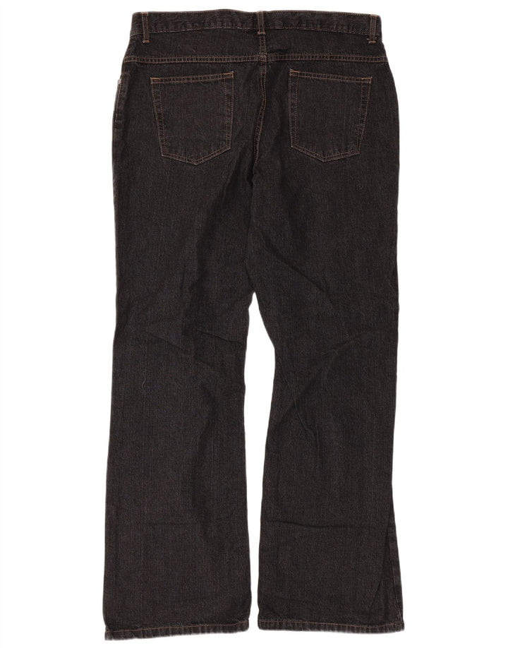 Marks & Spencer Womens Bootcut Jeans UK 16 Large W34 L30 Black Cotton