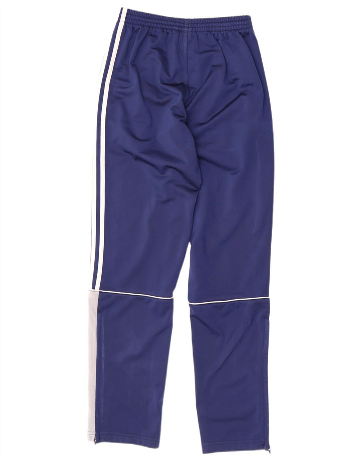 Adidas Boys Tracksuit Trousers 13-14 Years Blue Colourblock Polyester
