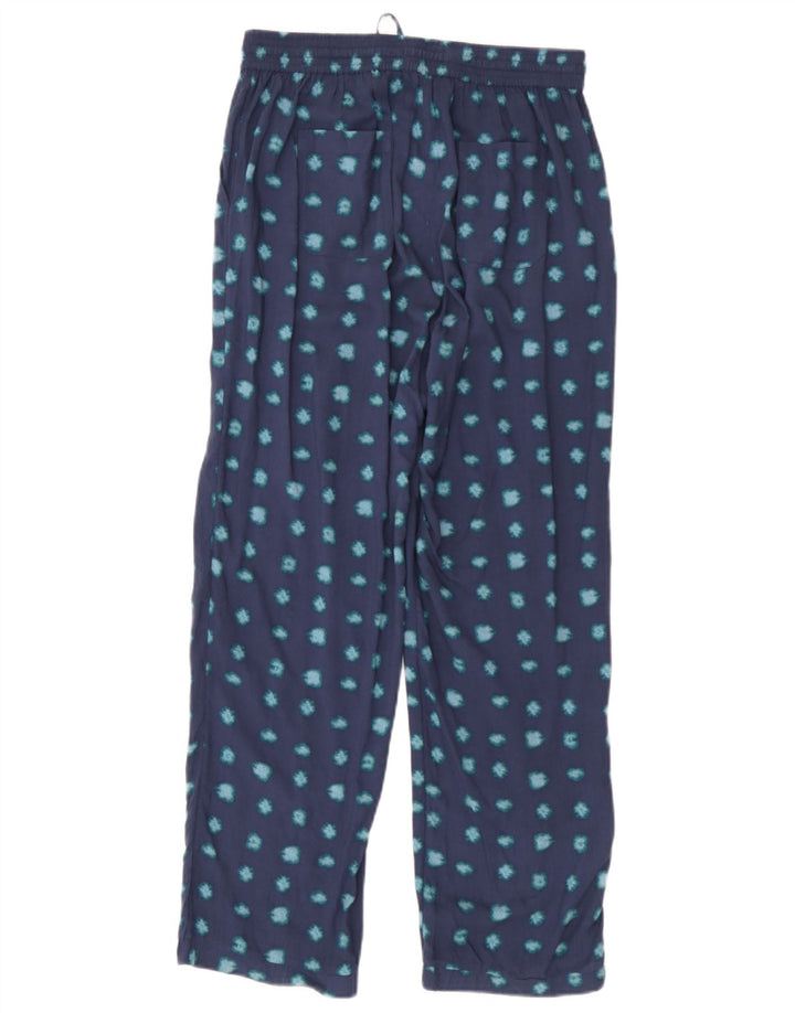 Fat Face Womens Abstract Pattern Trousers UK 10 Small W30 L27 Blue