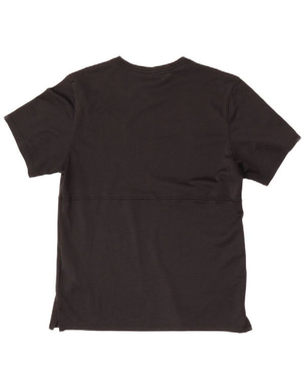 Nike Womens Dri Fit T-Shirt Top UK 10 Petit Noir Polyester