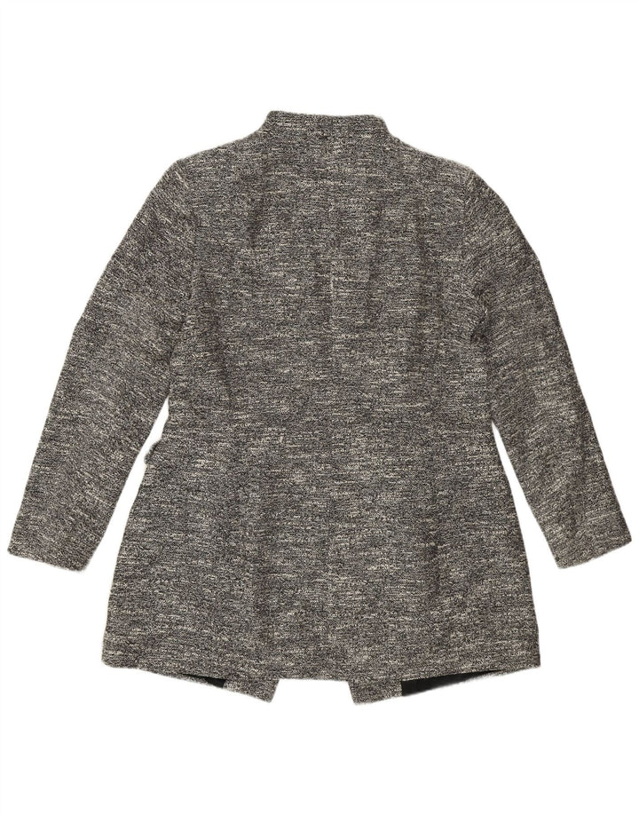 Zara Womens Overcoat UK 18 XL Grey Flecked Cotton