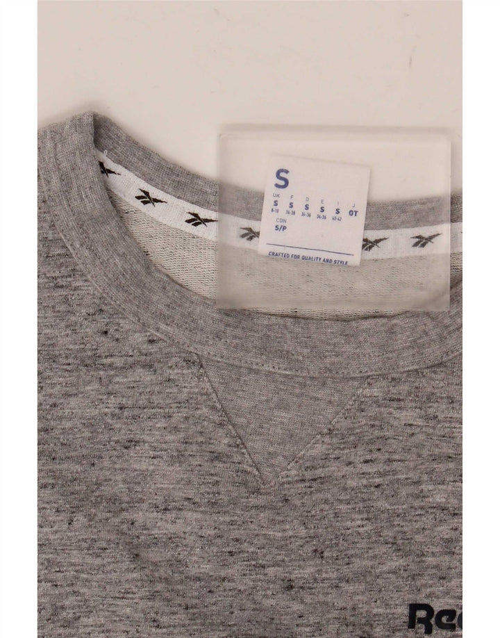 Reebok oversized T-shirt top til kvinder DK 8/10 Small Grey Flecked