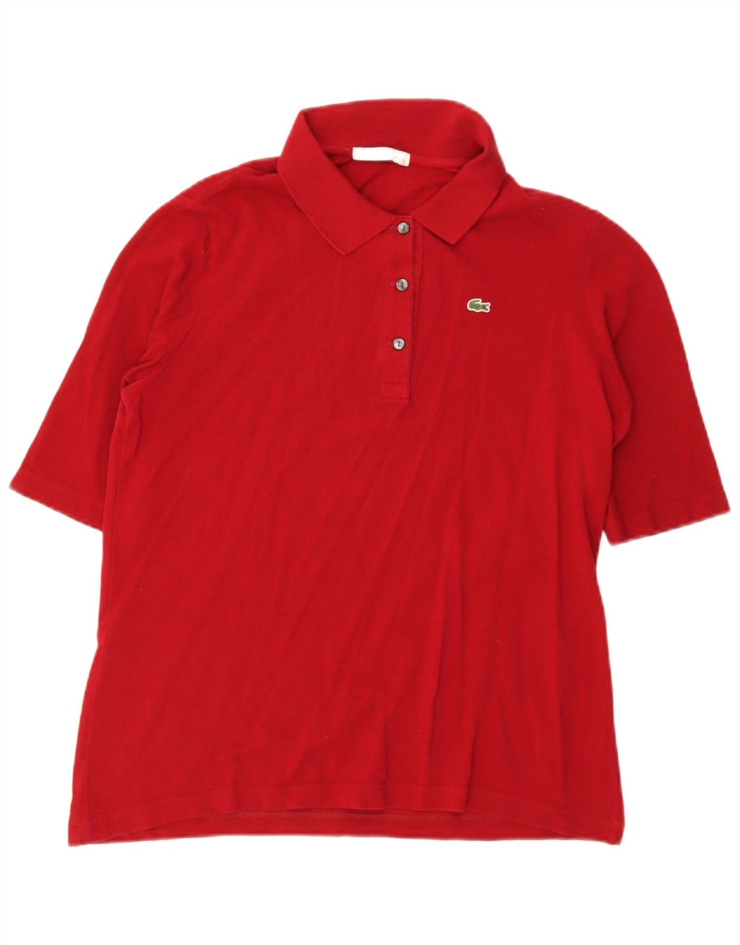 Lacoste Womens Polo Shirt Size 46 XL Red Cotton