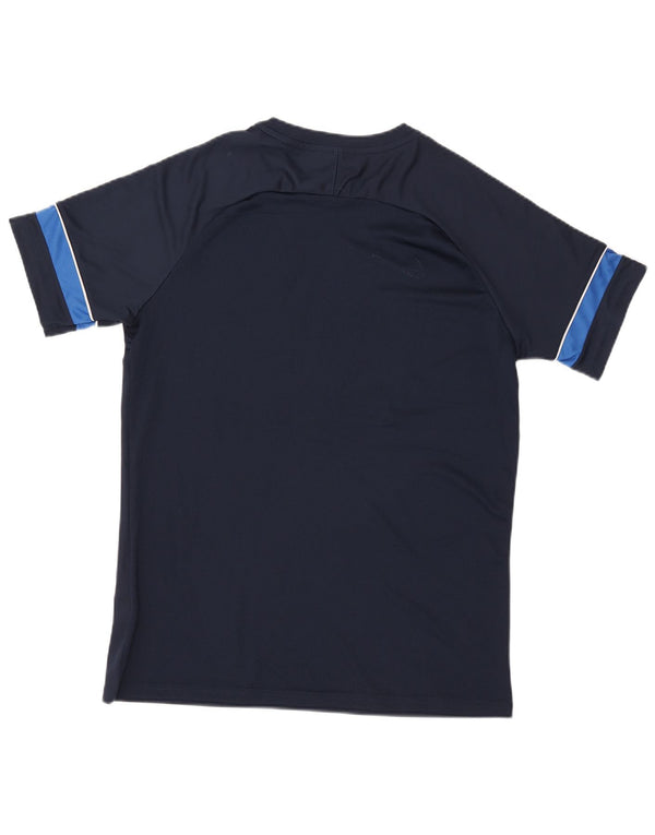Мужская футболка Nike Dri Fit, большой темно-синий полиэстер с цветными блоками