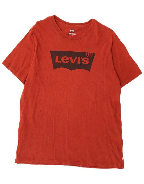 Levi's Mens Graphic T-Shirt Top Large Red Cotton