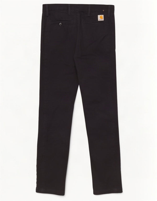 Carhartt Mens Slim Chino Trousers W30 L32 Navy Blue Cotton