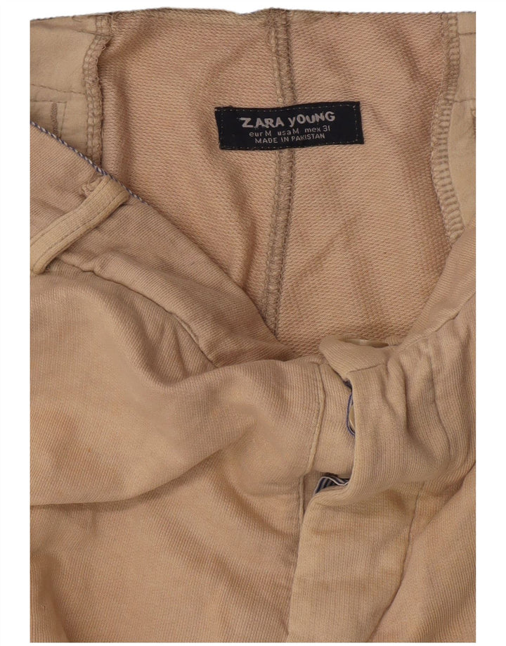 Zara Mens Slim Fit Chino Trousers Medium W34 L32 Beige
