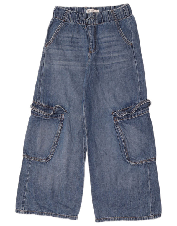 Jeans Zara per ragazze Cargo a gamba larga 13-14 anni W26 L26 Blu