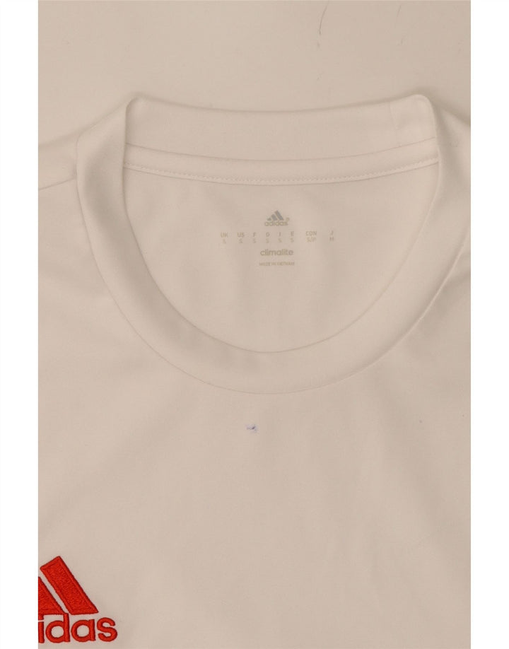 ADIDAS Mens Climalite T-Shirt Top Small White Polyester Vintage Adidas and Second-Hand Adidas from Messina Hembry 