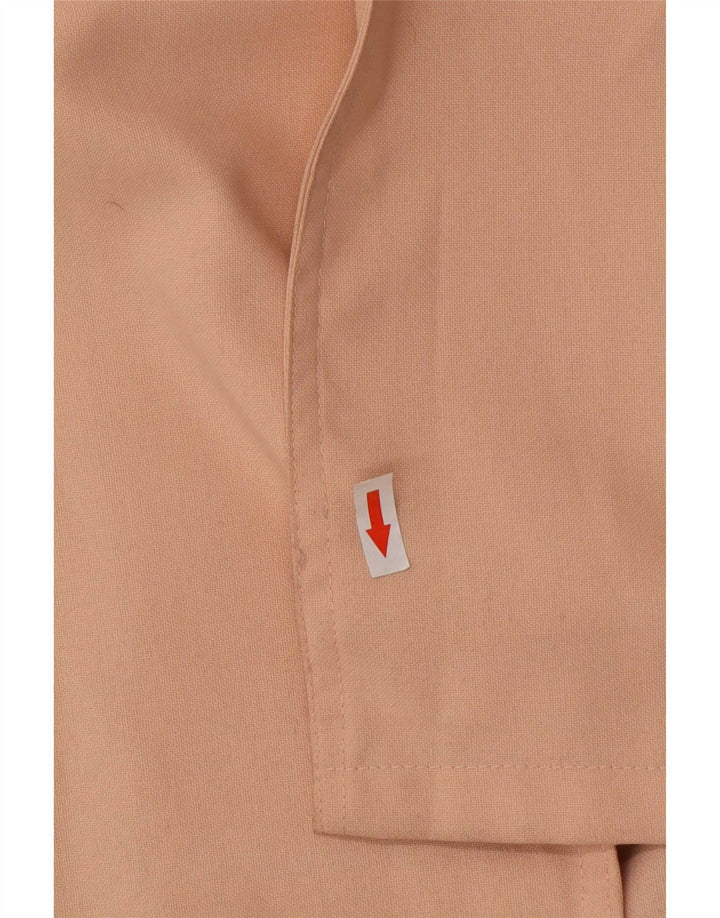 Sobretudo aberto feminino vintage UK 16 grande rosa