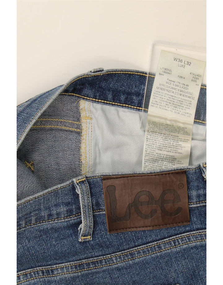Lee Mens Luke Slim Jeans  W36 L32 Blue Cotton