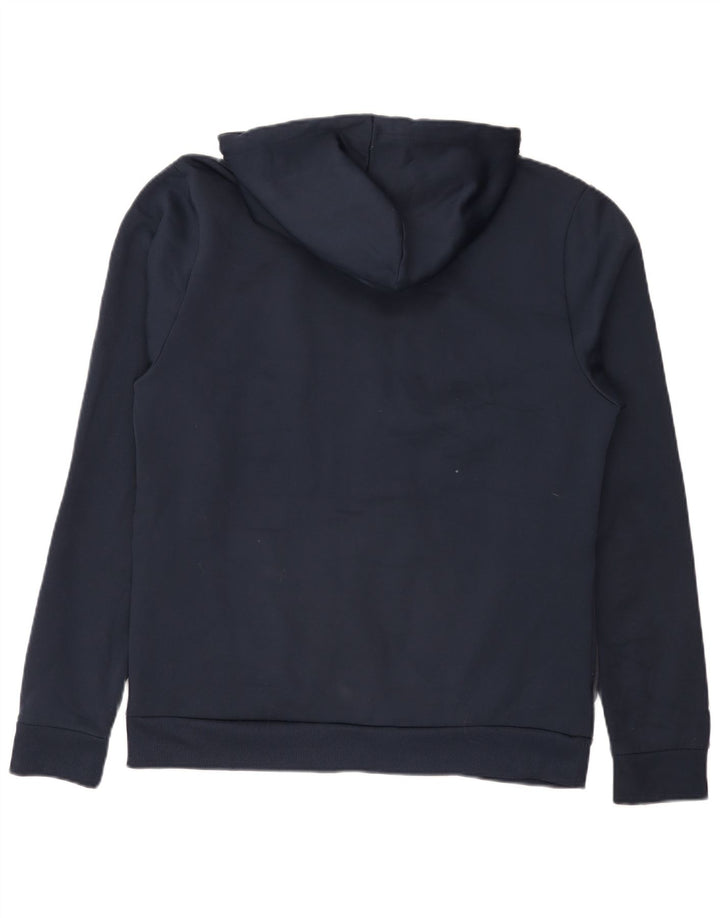 Tommy Hilfiger Herre grafisk hættetrøje med lynlås Stor marineblå polyester