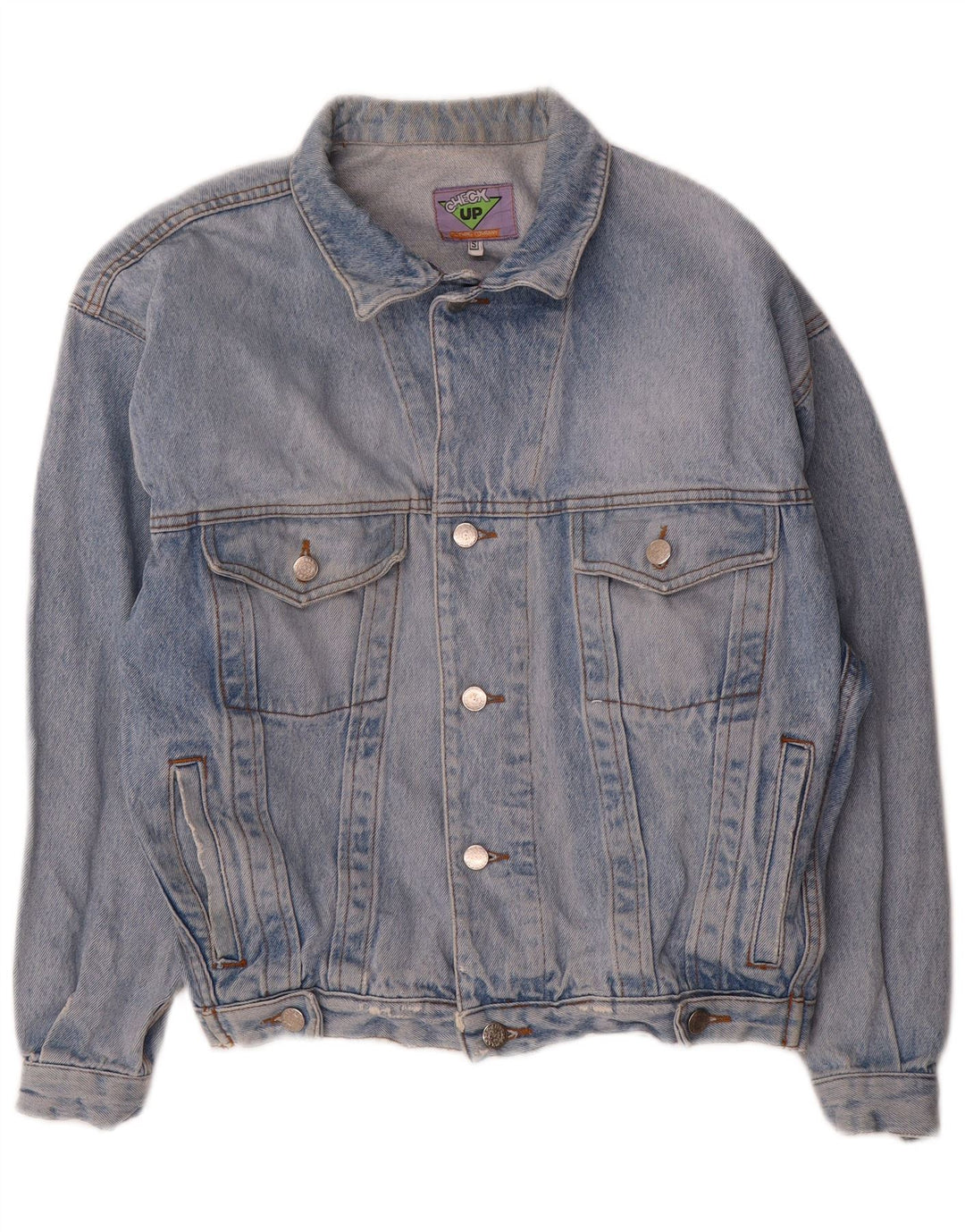 vintage Mens Loose Fit Denim Jacket UK 36 Petit Bleu