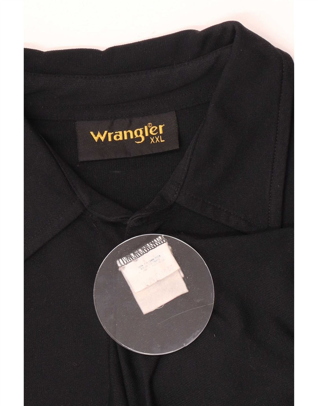 Camicia a maniche corte da uomo Wrangler 2XL nera in poliammide