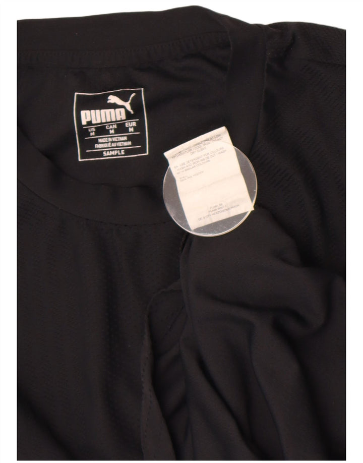 Puma Mens T-Shirt Top Medium Black Polyester