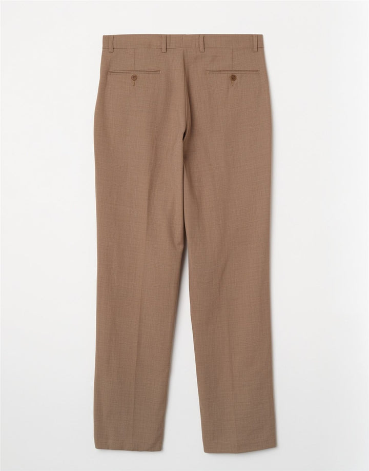 Vintage Mens Straight Suit Trousers W32 L30 Beige