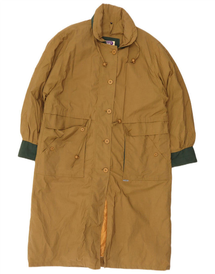 Yessica Womens Oversized Trench Coat EU 38 Medium Khaki Colourblock Cotton