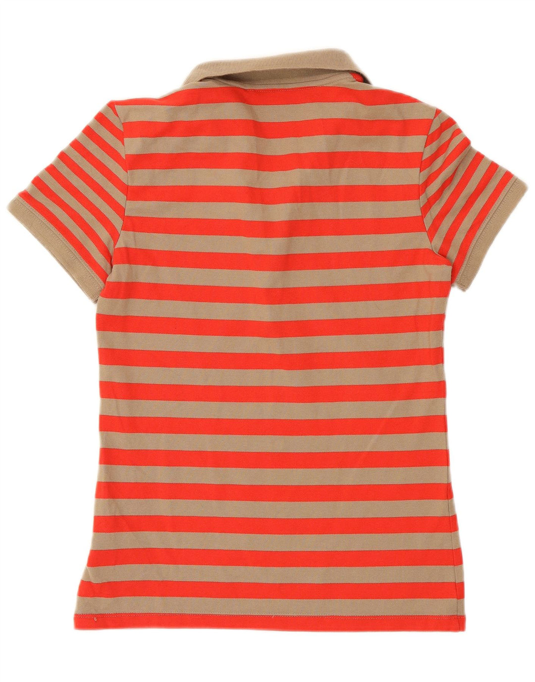 Nike Dame Polo Shirt UK 10/12 Medium Rød Stribet