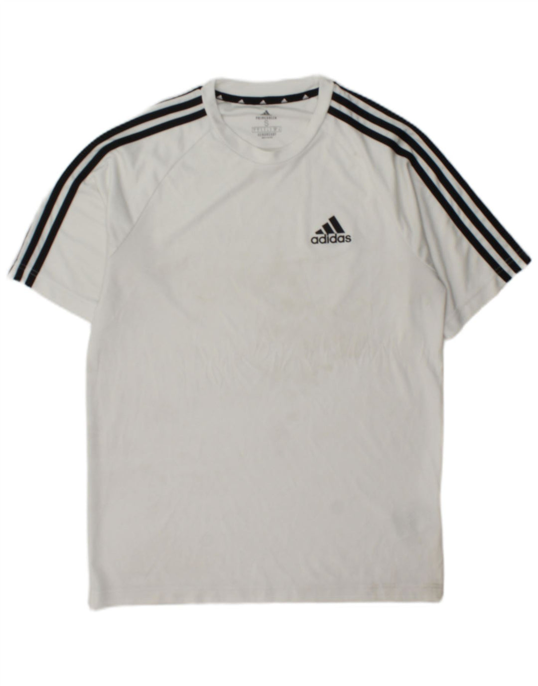 Adidas Mens Aeroready T-Shirt Top Small White Colourblock Polyester
