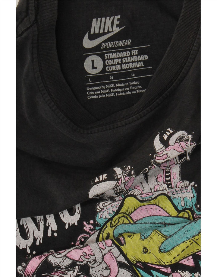 Nike Mens Standard Fit Graphic T-Shirt Top Large Black