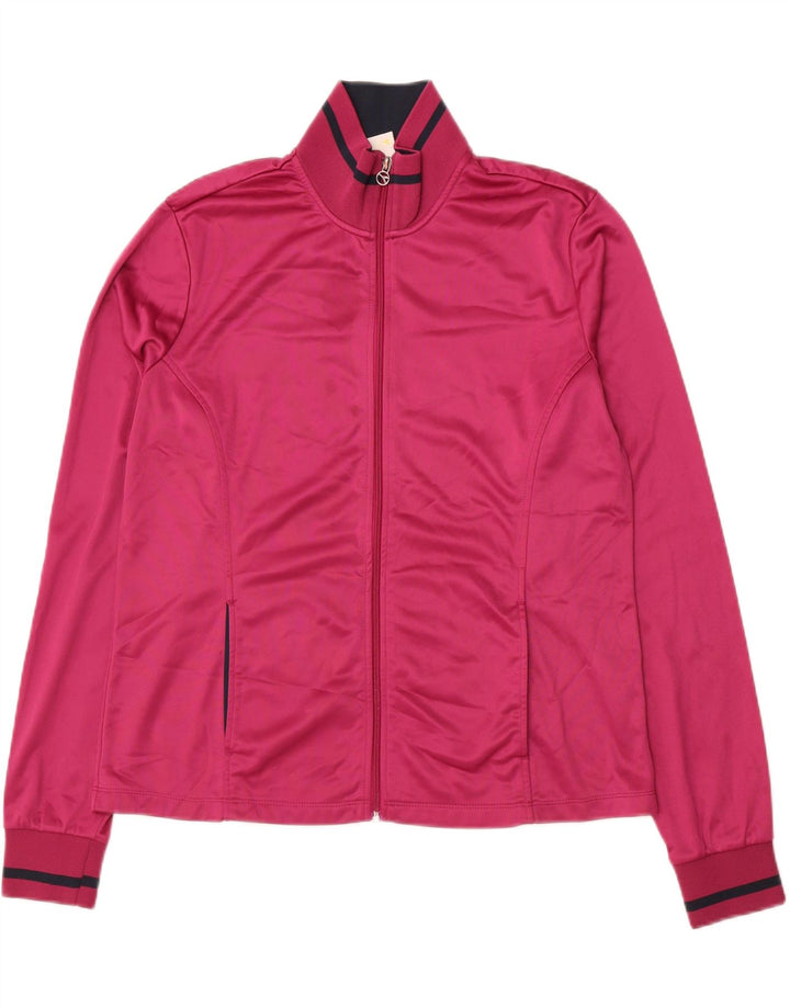 DIADORA Womens Tracksuit Top Jacket UK 20 2XL Pink Polyester