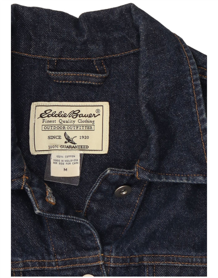 Eddie Bauer Damen Jeansjacke UK 14 Medium Marineblau Baumwolle