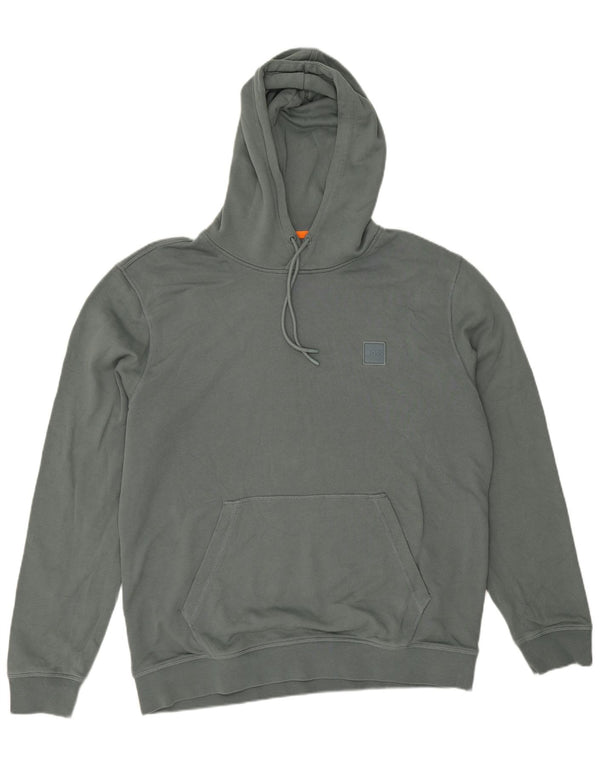 Hugo Boss Herren Kapuzenpullover XL, grüne Baumwolle