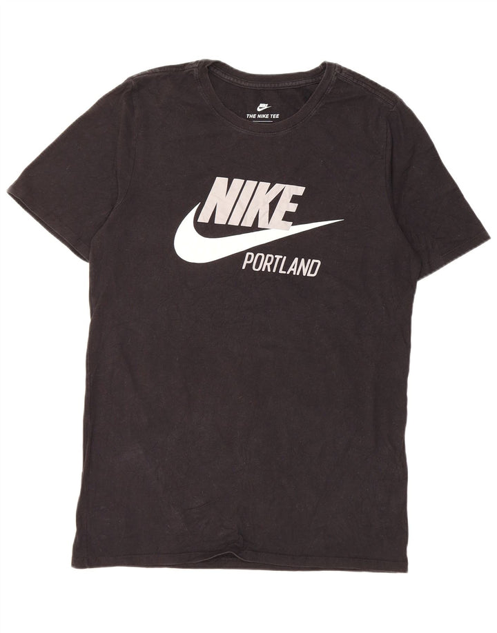 Nike Mens Graphic T-Shirt Top Small Black Cotton