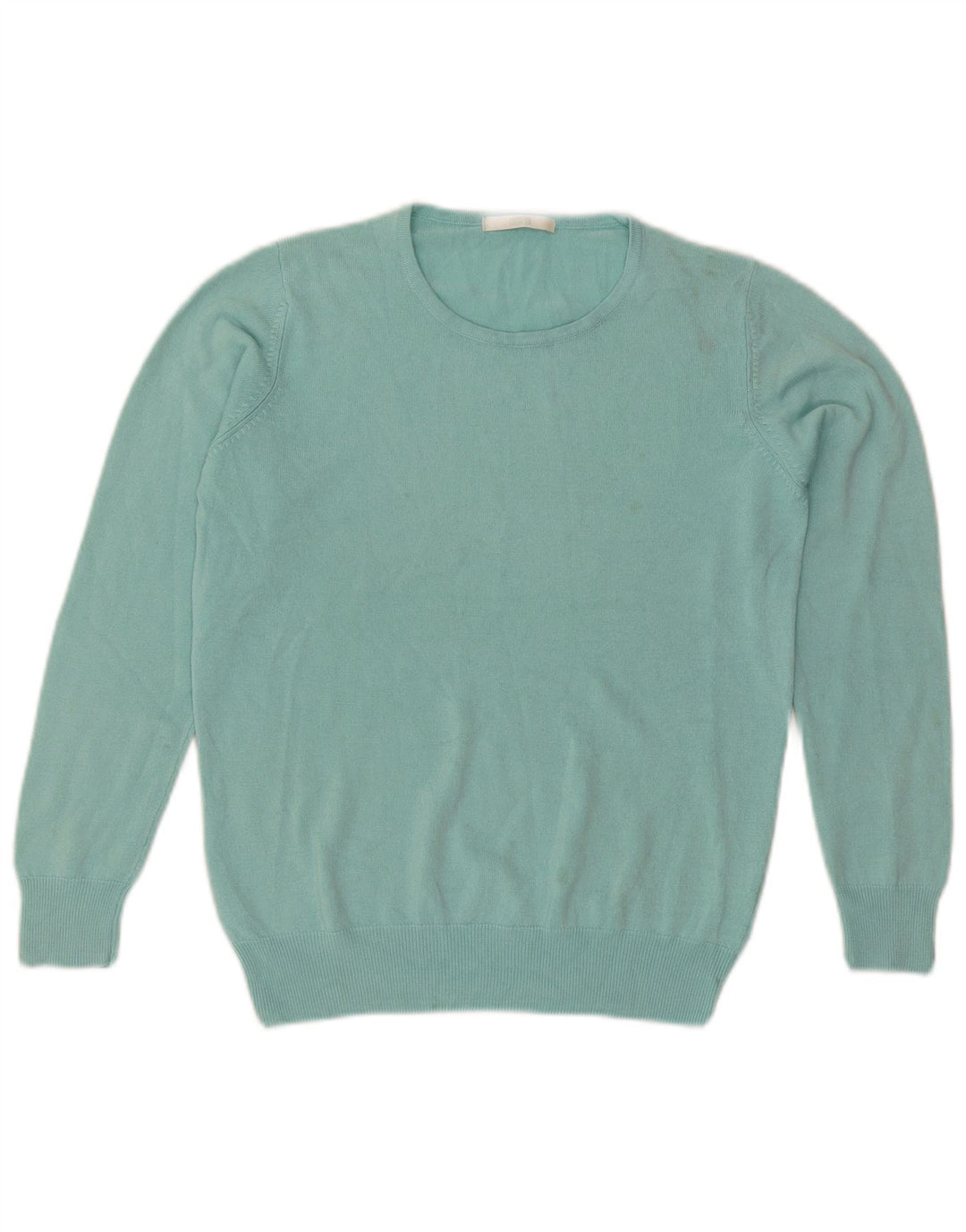 Marks & Spencer Womens Crew Neck Jumper Sweater UK 10 Small Turquoise