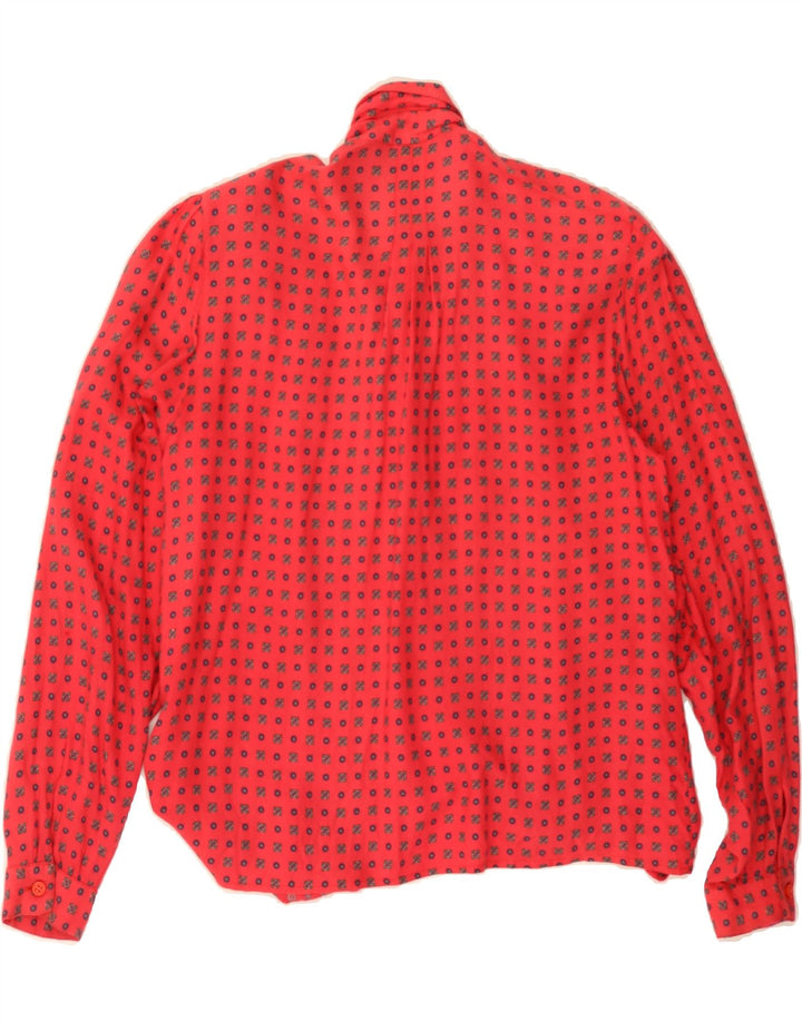 VINTAGE Womens Abstract Pattern Flannel Shirt EU 44 XL Red Viscose Vintage Vintage and Second-Hand Vintage from Messina Hembry 
