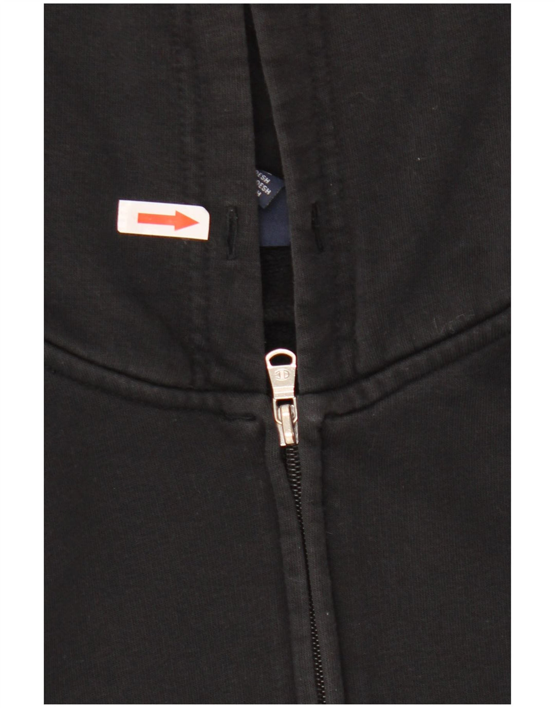 Champion Mens Zip Hoodie Sweater Large Black Cotton