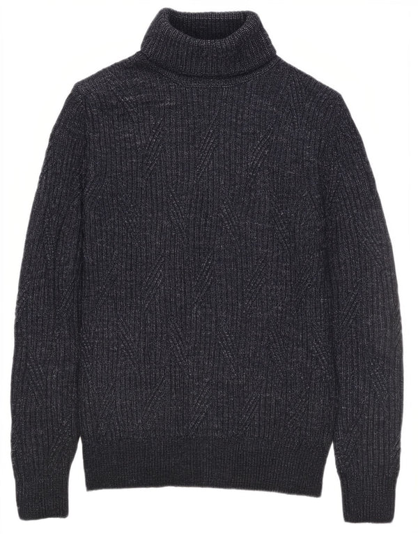 Marks & Spencer Herre Rullehals sweater Medium Navy Blue Flecked