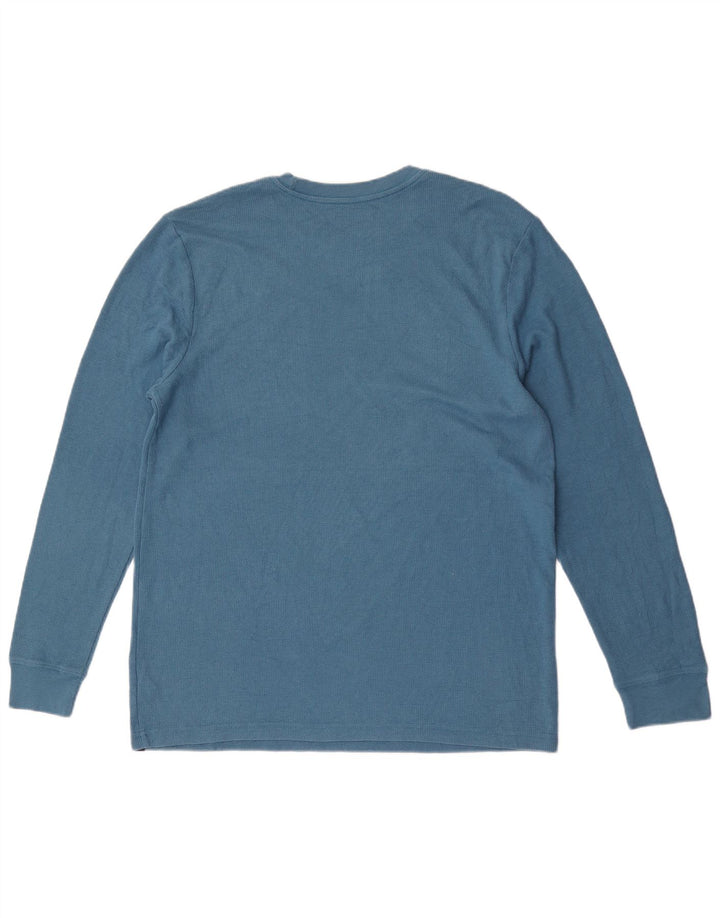 Hurley Mens Premium Fit Top Long Sleeve Large Blue Cotton