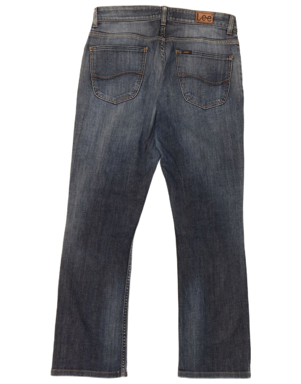 Lee Damen Cameron Bootcut Jeans W34 L28 Blaue Baumwolle