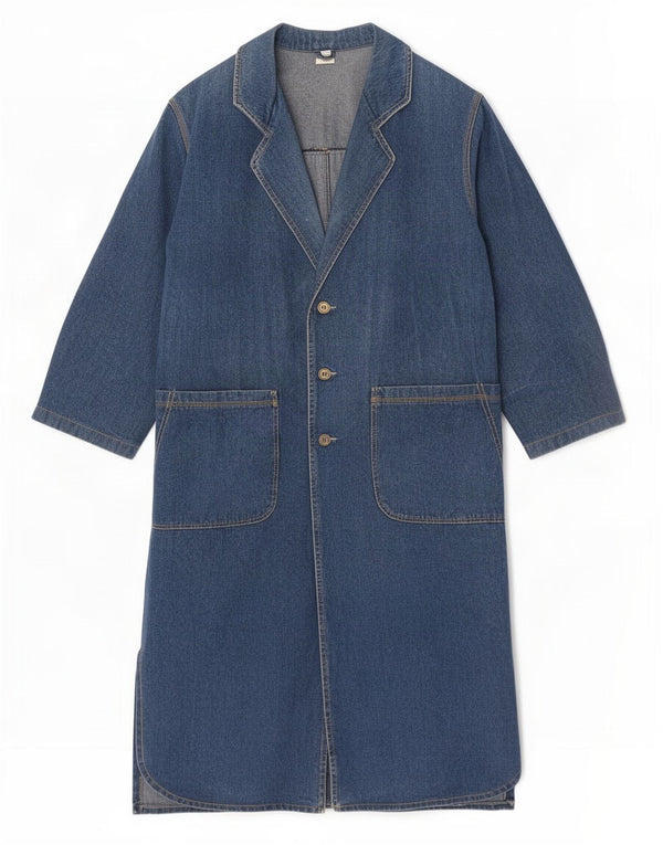 Casaco jeans oversized feminino vintage UE 34/36 XS algodão azul