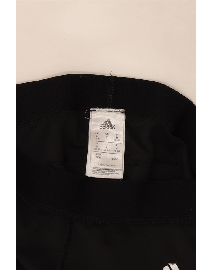 Adidas Womens Graphic Leggings UK 12/14 Medium  Black Polyester