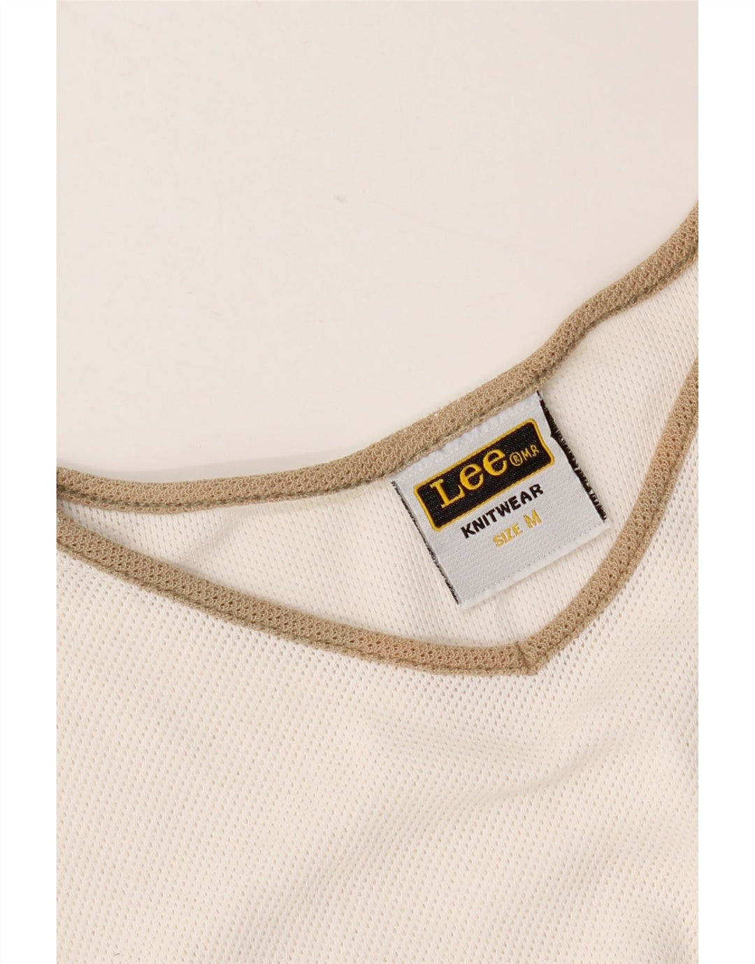 Lee Womens T-Shirt Top UK 14 Medium White Cotton