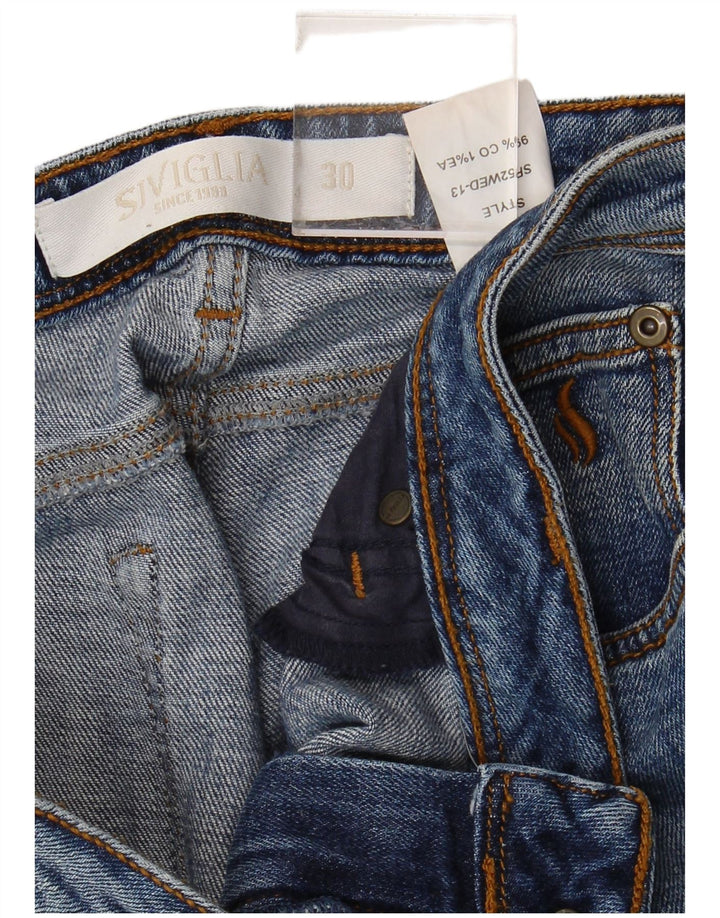 SIVIGLIA Womens Slim Jeans W30 L34 Blue Cotton